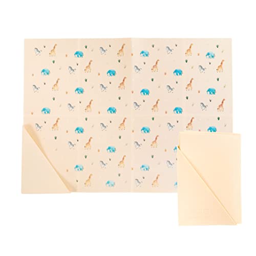 Austin Baby Co Silicone Placemat – Stain Resistant Portable Place Mats – Food Grade Silicone, Dishwasher Safe And Folds Into Pocket For Easy Storage On The Go (Safari Warm Cream) #TOP30