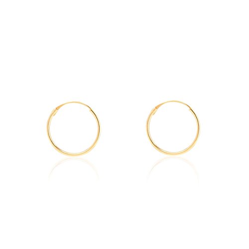 Boucles d'Oreilles Creoles 10x0.80 mm Or Jaune 9 Carats thumbnail