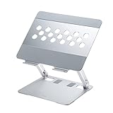 サンワサプライ ノートパソコン用アルミスタンド(角度・高さ調整タイプ) PDA-STN58S シルバー