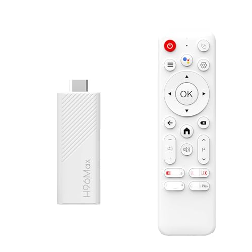 H96 MAX Android 14.0 TV Stick ATV Quad-Core WiFi6 2.4G/5.8Ghz BT5.0 4K AV1 Ultra HD Voice Control Smart Home Player