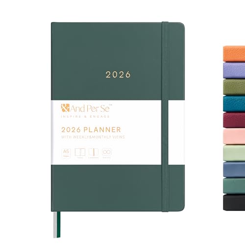 And Per Se 2026 Planner-Daily, Weekly & Monthly Leather Hardcover