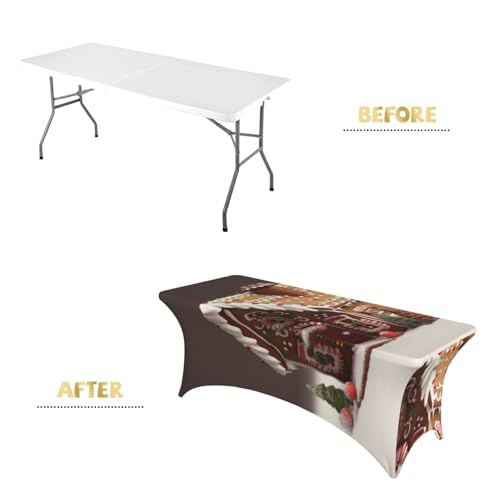 Nappe extensible 1,8m rectangulaire infroissable et lavable pour table de banquet - 5