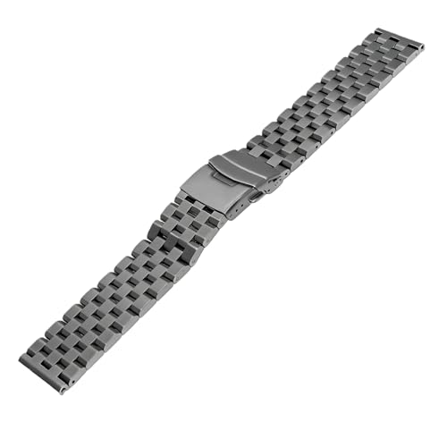 Image of Brushed Metal Watch Bands for Men Women Solid Stainless Steel Watch Band 18 /20 /22 /24 /26mm Watch Bracelet Strap Deployment Double Lock Deployment Buckle Black Silver Blue Gold