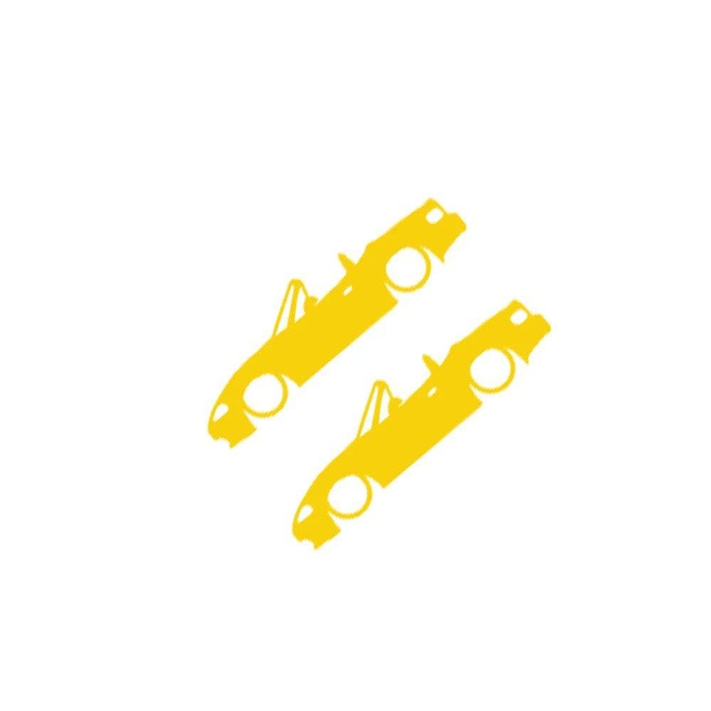 for Mazda MX-5 MX5 Sport Styling Decor Decals Car Outline Sticker(Glossy Yellow,60x16.8cm)