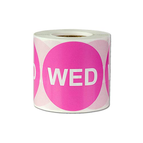 Programmes du jour de la semaine mieux gérés à la maison grâce à cet autocollant rose rond 2 pouces