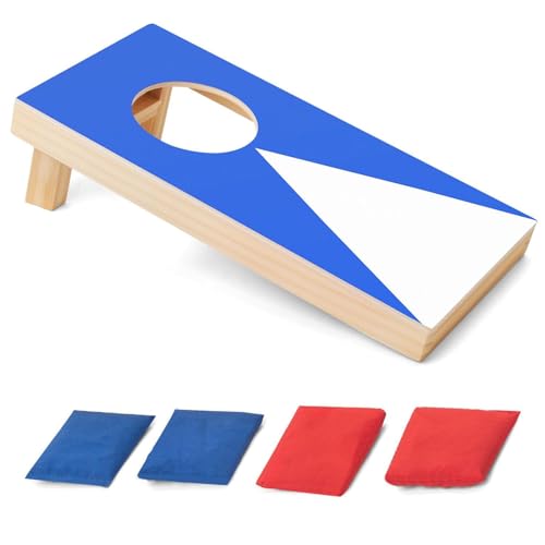 Cornhole Board with 4 Bean Bags, Mini 5x10 inch, Indoor Desktop C...