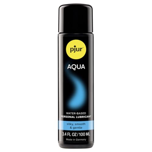 pjur Aqua Water-Based Lubricant, Premium Personal Lube for Men, Women, and Couples, Toy-Safe & Long-Lasting - 3.4 fl oz / 100 ml