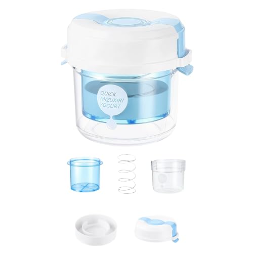 Keesoo Greek Yogurt Maker - Easy DIY Greek Yogurt at Home, 3 Adjustable Pressure Modes, 225 Mesh Filter, BPA-Free, 5.91x5.51x5.91in