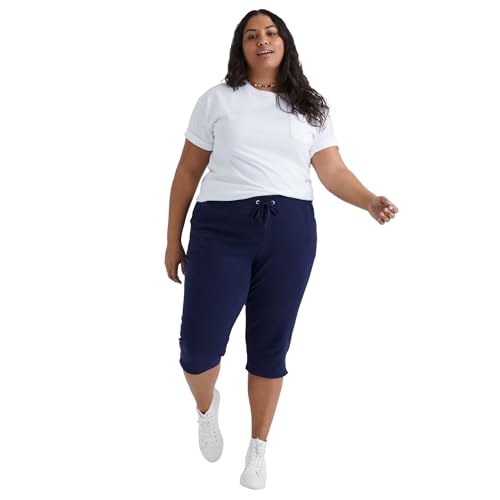 Just My Size Women's Plus-SizeFrench Terry Capri with Pockets