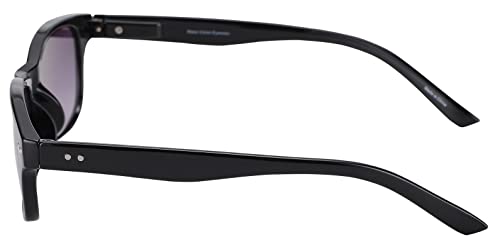 3 Pair of Classic "The Intellect" Full Reading Sunglasses - Outdoor Reading Sunglasses NOT Bifocals - Soft Pouches Included (Black/Black, 3.5 x)2