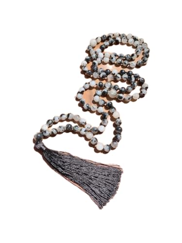 Chapelet bouddhiste quartz rutilé noir pour retrouver le calme