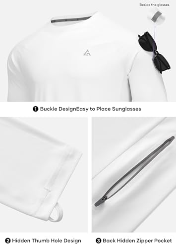 Men's Swim Shirts Rash Guard UPF 50+ Long & Short Sleeve UV Sun Protection Summer Shirts Fishing Hiking T-Shirt4