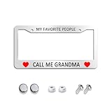 EFAWIPA My Favorite People Call Me Grandma License Plate Rust-Proof Aluminum Holder with 2 Holes, Decoration for US Vehicles Standard 12 x 6 Inches