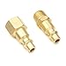 QERPON 5pcs/Set Air Fitting Air Coupler and Plug Solid Brass Quick Connector Set Industrial 1/4