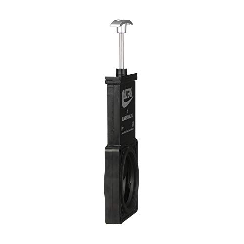 Image of Valterra-T1003VPM Bladex 3-Inch Waste Valve Body with Metal Handle, Mess-Free Waste Valve for RV's, Campers, Trailers, Black
