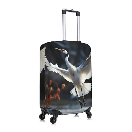 Travel Luggage Cover Fashion Suitcase Protector Crane Dancing Spandex Baggage Covers Washable Suitcase Covers Anti-Scratch Luggage Cover Protectors Fits 18-32 Inch Suitcases Medium2