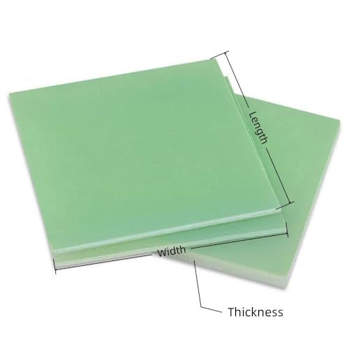 Lámina fina fibra vidrio verde claro 400x400x5mm aislante para soporte CNC 2