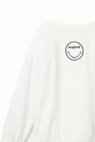 Image of Desigual Girls' Sweat Smiley Better 1001 Crudo