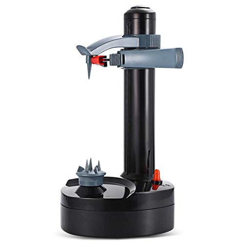 Preisvergleich Produktbild FDGNJFGH Elektrische Schälmaschine automatische rotierende Apfelschälmaschine Kartoffelschälmaschine multifunktionale Edelstahl Obst und Gemüse elektrische Schälmaschine,Black