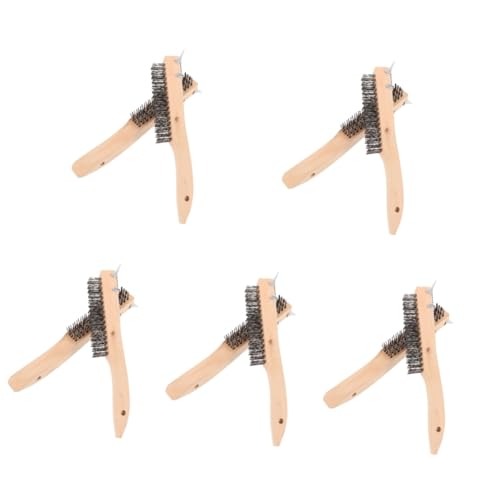 TOPPERFUN 10pièces Brosse Métallique Inoxydable Pour Nettoyage De Rouille Et Peinture Outil De Nettoyage Portable Avec Grattoir Brosse Pour Maison Et Bricolage