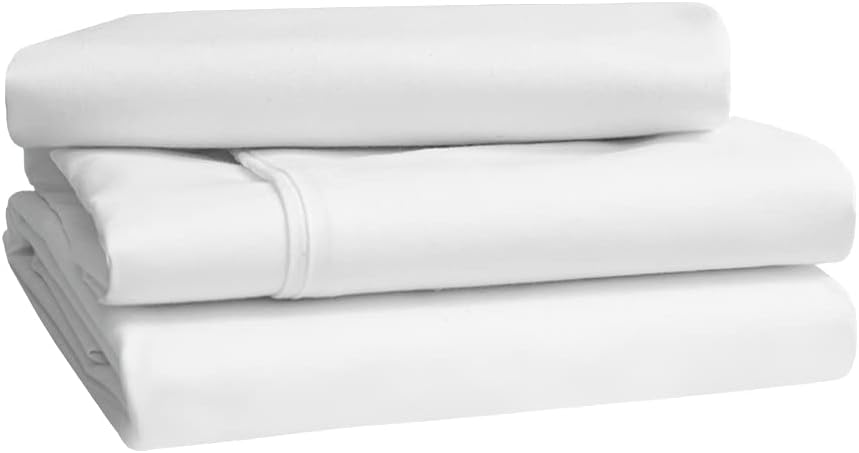 100% Cotton King Sheet Set| Percale Weave| 400 Thread Count| 4 Piece Sheet Set| 1 Flat Sheet + 1 Fitted Sheet + 2 Pillowcases| Cool Crisp Breathable| Moisture Wicking| Hotel Quality| Steel Blue : Everything Else