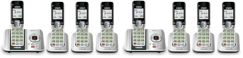 Image of VTech CS6529-4 DECT 6.0 Phone Answering System with Caller ID /Call Waiting, 4 Cordless Handsets, Silver /Black (Pack of 2)