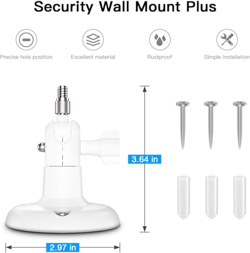 HOLACA Verstellbare Wandhalterung, kompatibel mit Eufycam 1/2/2C/2C Pro/3/3C/E, Arlo, und anderen Eufycam-kompatiblen Modellen, 6,35 mm (1/4 Zoll) Schraube, Eufycam-Wandhalterungen