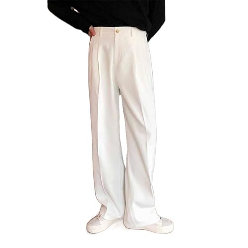 Men's Spring Drop Dress Pants Straight Black Wide Casual Trousers Pants for Men