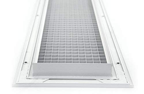 10" X 20" Or 20" X 10" Cube Core Eggcrate Return Air Grille - Aluminum Rust Proof - Hvac Vent Duct Cover - White [Outer Dimensions: 11.75 X 21.75] #TOP5