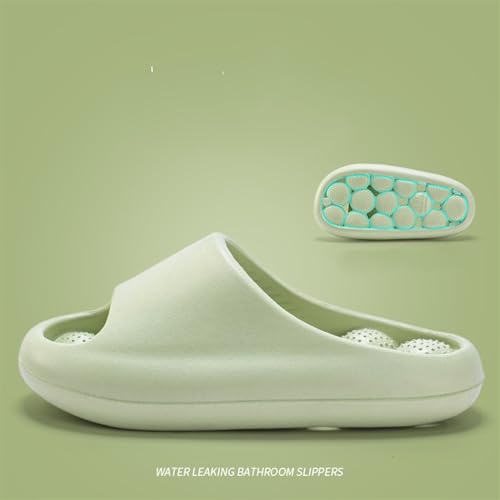 Beach Sandals Thick Bottomed Slides Slippers with Drainage Holes Non Slip Quick Drying Shower Bathroom Sandals for Women and Men Pillow Slippers(Black,40/41)4