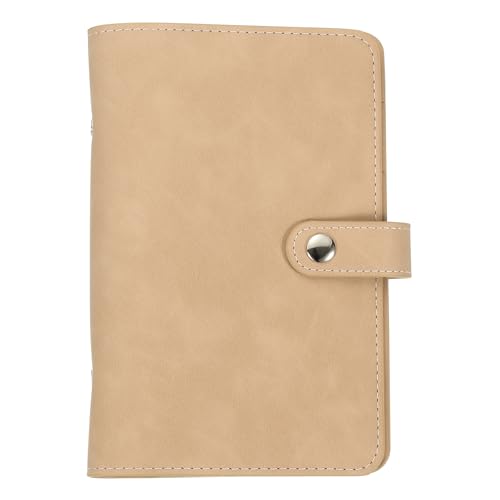 PATIKIL A6 システム手帳 6穴 バインダーカバー 日記帳 ノート ルーズリーフ 合皮レザー カーキ