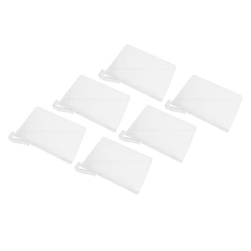 Cocoarm Séparateurs d'étagères, Organisateur de Placard Réglable en Acrylique Transparent pour Pulls et Sacs à Main, Solution de Rangement 6 Pièces pour étagères en Bois (Cloison Plate Transparent)