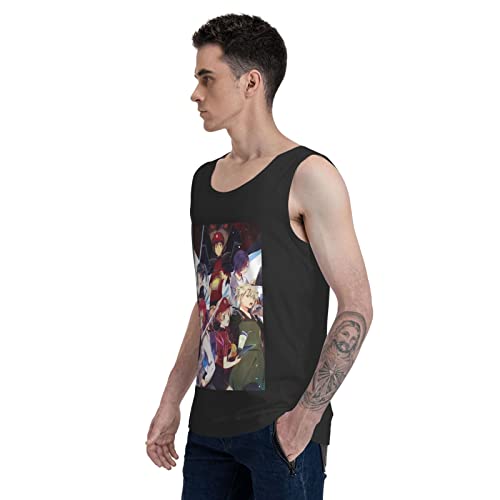 Anime The Devil Is A Part-Timer! Tank Top Mens Casual Vest Summer O-Neck Sleeveless Clothes Black #TOP4