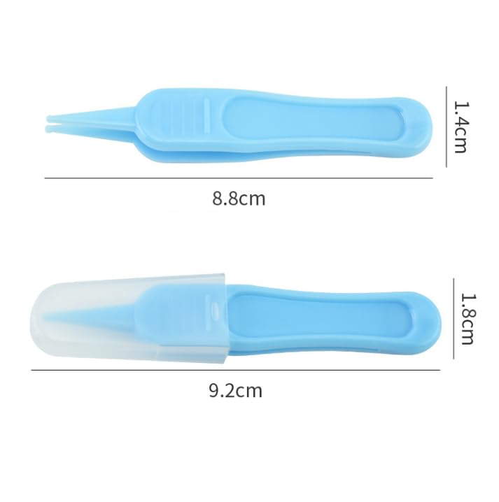 Image of 6 PCS Nose Cleaning Tweezer Plastic Round Head Care Ear Nose Navel Clean Tool Nipper Plier Pincet Forceps for Nose Cleaning Pick Nipper