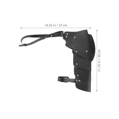 Arnés de cuero negro ajustable con diseño de doble hombro y estructura multistrap para hombre 2