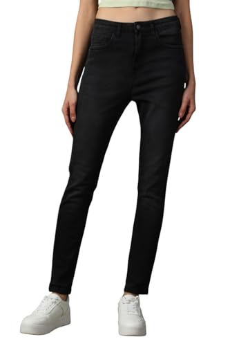 Image of High Star Women Cotton Washed Skinny Fit High-Rise Jeans