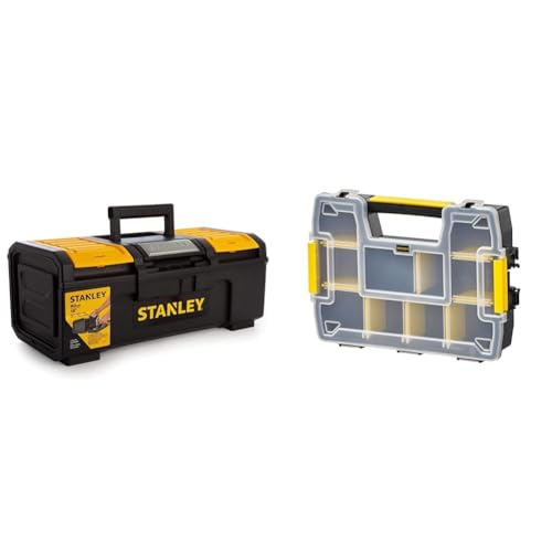 Stanley Werkzeugbox/Werkzeugkoffer Basic 1-79-216 & FatMax Werkzeug-Organizer Sortmaster/Aufbewahrungsbox