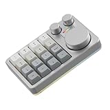 JINPIAOPIAO プログラマブル小型キーボード 16キー 3つのノブ カスタマイズ可能なマクロ用 複数のシステムに対応