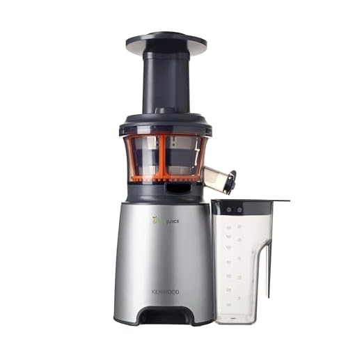 Kenwood JMP601SI PureJuice Estrattore di Succo a Freddo, Centrifuga Slow Juicer con Accessorio Sorbetto, 150 W, 1.3 Litri, Plastica, Argento
