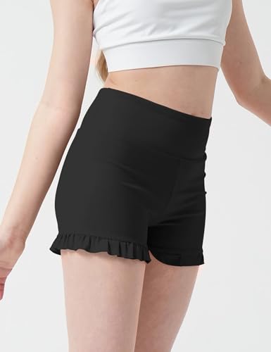 JOCMIC Girls Dance Athletic Shorts High Waisted Gymnastics Cartwheel Yoga Ruffle Shorts2