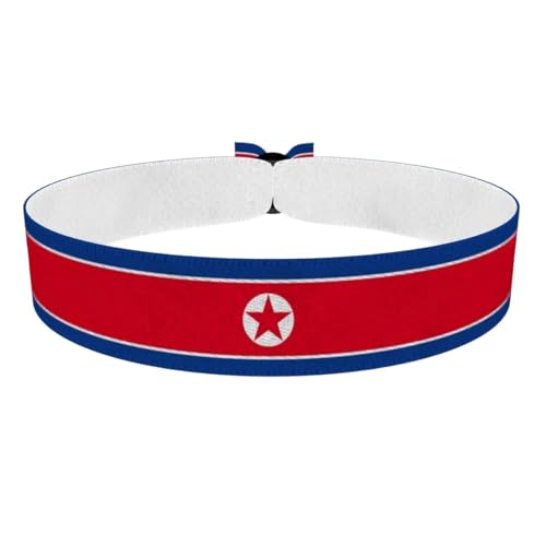 Druck-Palast Bijou Drapeau de Corée du Nord - Article en satin imperméable - Objet de sport unisexe - Idées de cadeaux pour les passionnés de football - Accessoire de mode - Produits de Corée d