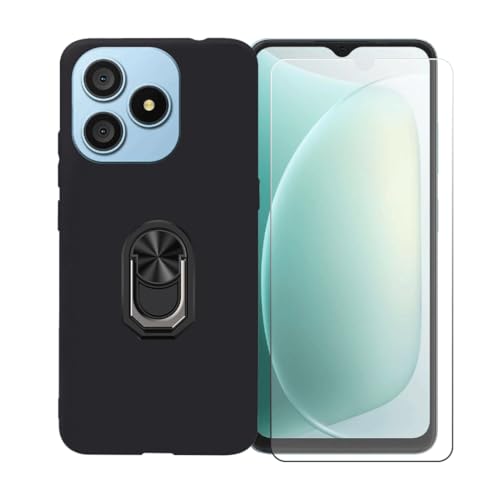 CongJiaLingXi P[X ̂߂ Blackview Wave 9C (6.56") OT|[g+ KXXN[veN^[A_ȃVR[VFop[TPUیJo[,ubN