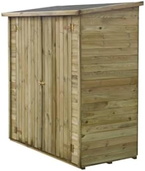 Abri Jardin Bois adossable Lipki - 1.79 x 0.9 x 1.78/1.87 m - 1.6...