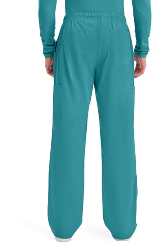 Image of Cherokee WW Professionals Scrubs for Men Tapered Leg Mens Cargo Scrub Pants | Comfortable Poplin Fabric, 2-Way Stretch, Zip Fly, Drawstring, Easy Care, For Active Shifts, Made for Nursing Professionals