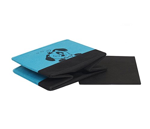 Image of PrettyKrafts Fabric Storage Box Set of 2 Open Impreio Blue, 17 X 12 X 15 Centimeters