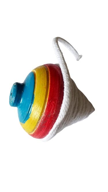Image of Wooden Spinning top lattu Kids Game