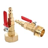 IMIKEYA Winterfester Messing Adapter Mit 1/4 Schnellkupplung Und 3/4 Gartenschlauchgewinde Wohnmobil Wasserablassventil Mit Kugelhahn Für Bewässerungs Und Frostschutzsysteme
