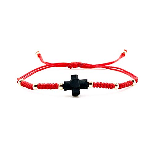 Red String Protection Bracelet Against Evil Eye Genuine Jet Stone Azabache para Para el Mal de Ojo