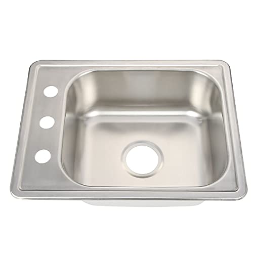 Évier de cuisine rectangle en acier inoxydable 304 compact