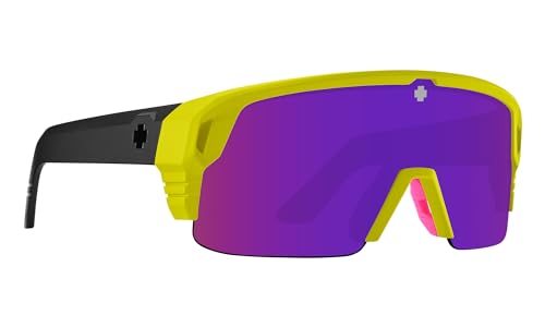 Image of SPY Optic Monolith 5050, Cylindrical Shield Semi-rimless Sunglasses, Color and Contrast Enhancing Lenses